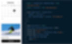  Image split into two parts, the first shows a mockup of ski class calendar booking created using the Wix Headless Bookings API. The other part shows an IDE and the code behind the ski class calendar booking.