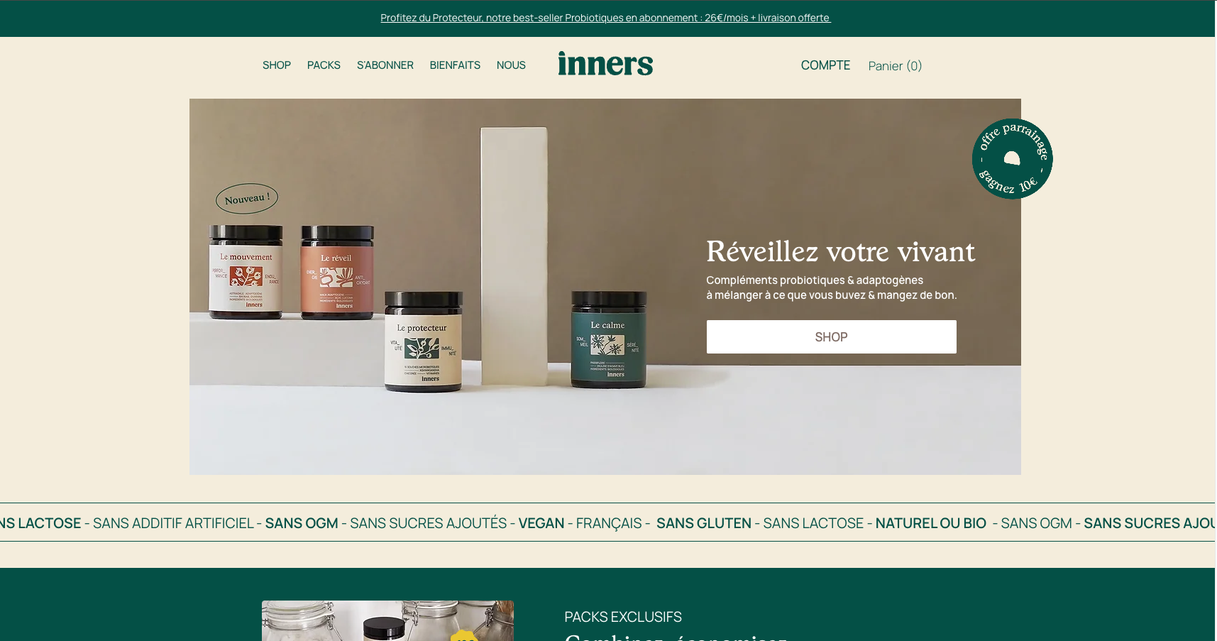 Inners, created with Wix